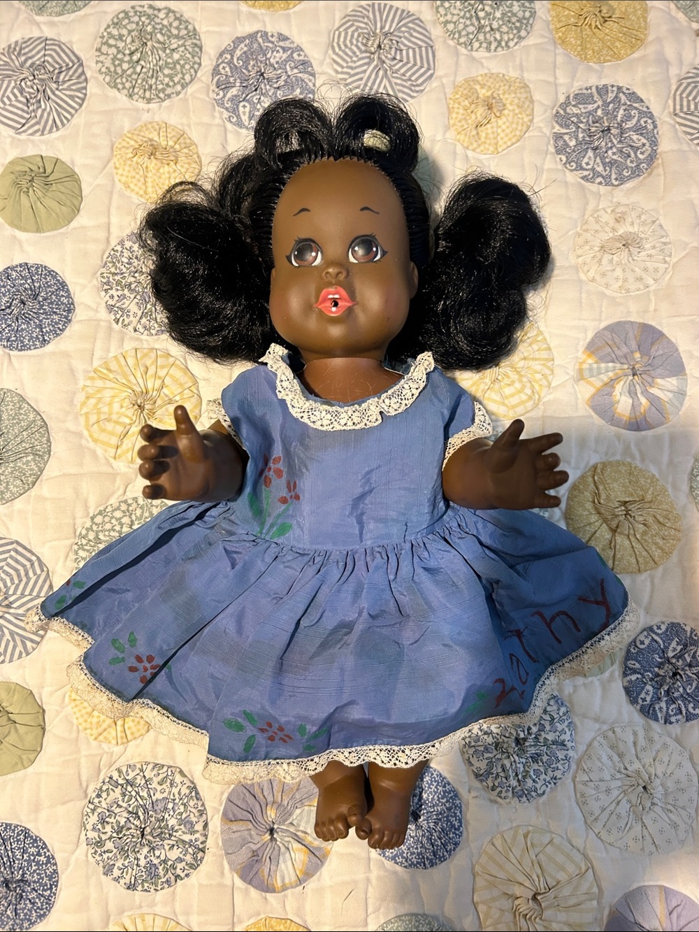 1968 Shindana Doll in Blue Dress